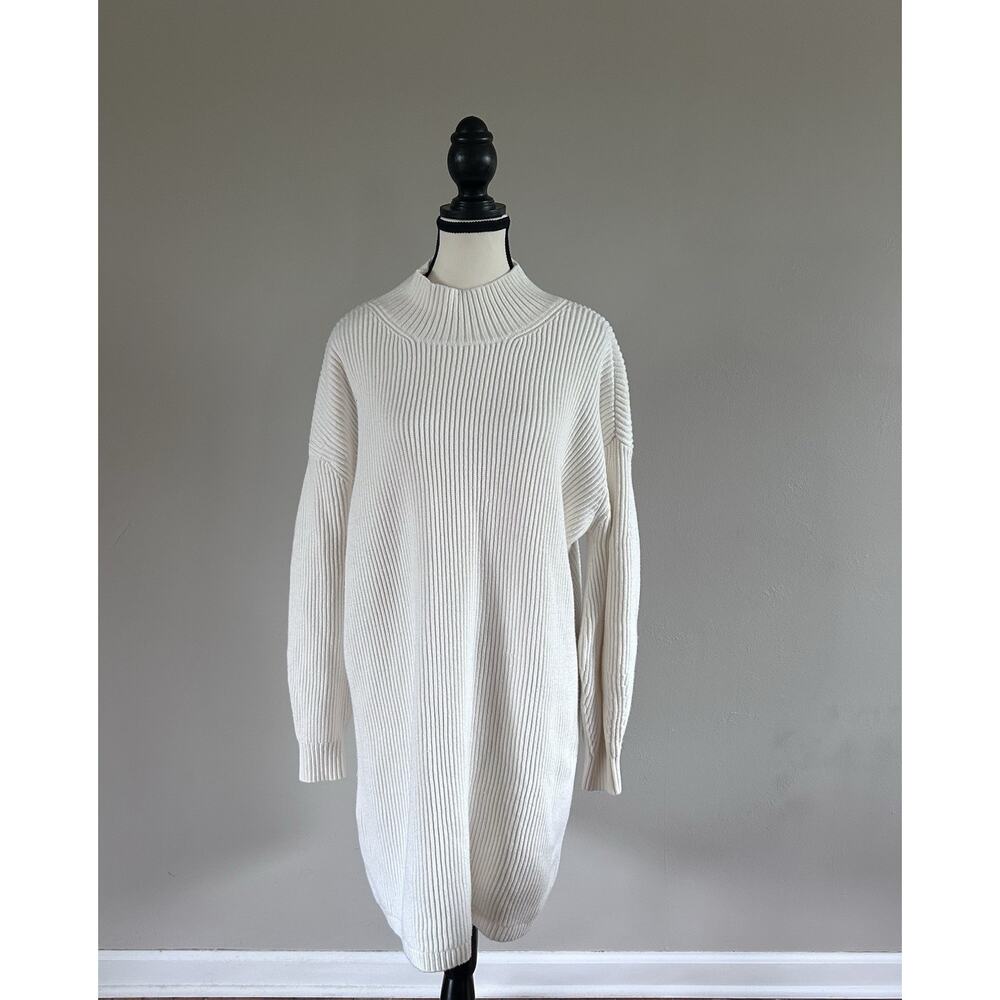 Maeve Antrhopologie Sweater Dress Size Medium Classic White. Knit, Fall, Chic